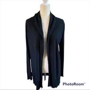 Joie black open front longline cardigan shawl collar wool cashmere blend size XS